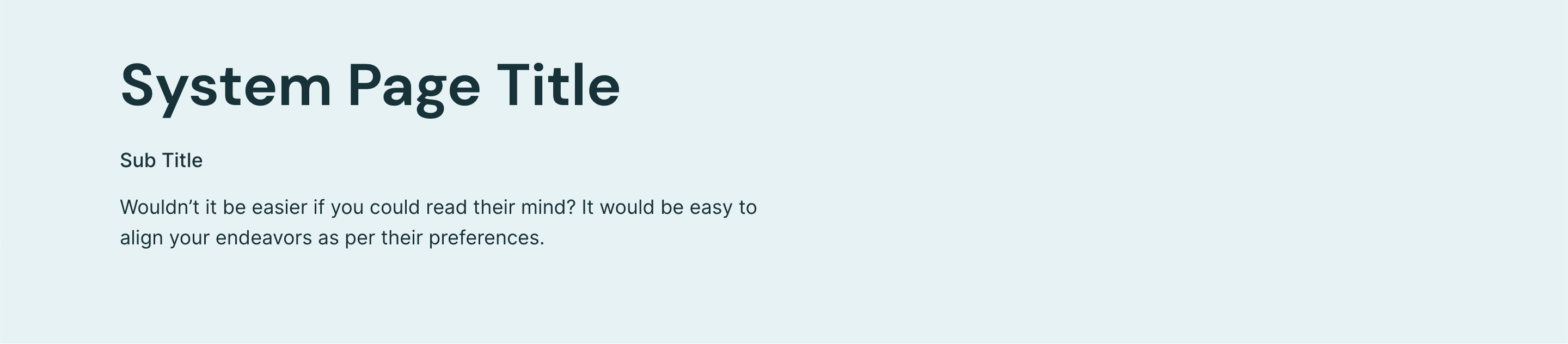 Hero Section - System Page